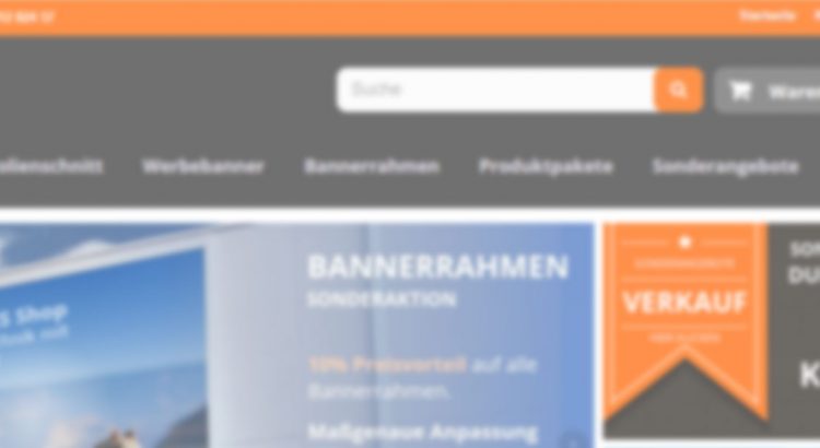 Werbebanner, Bannerrahmen und Druckprodukte im SMS Shop, Ihrer Online Druckerei