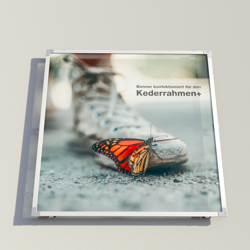 Kederrahmen mit PVC Mesh Banner