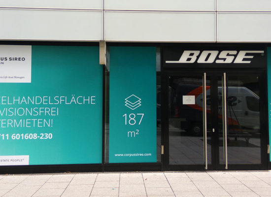 Sichtschutzbeklebung Schaufenster und Werbung