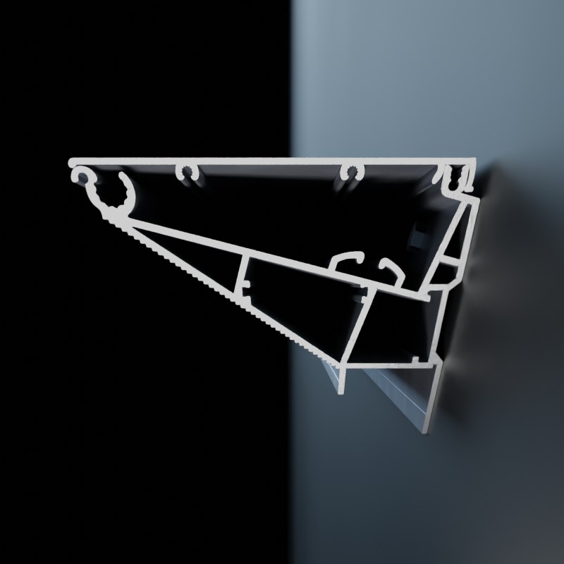 Ansicht diagonaler Querschnit tAluminiumprofile des Tenso Frame