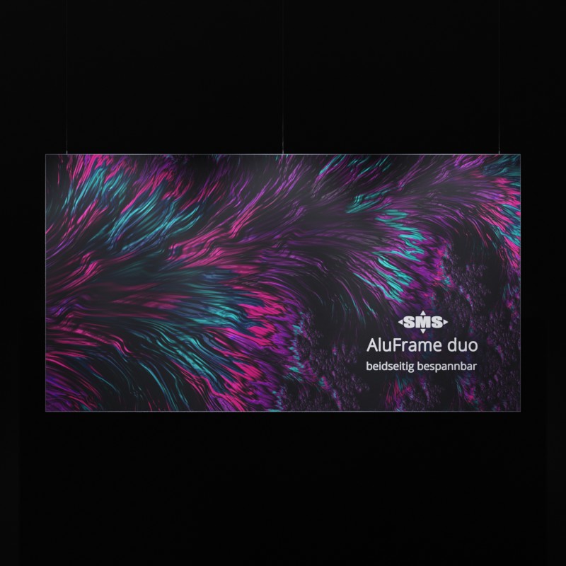 AluFrame duo abgehängt, front-beleuchtet