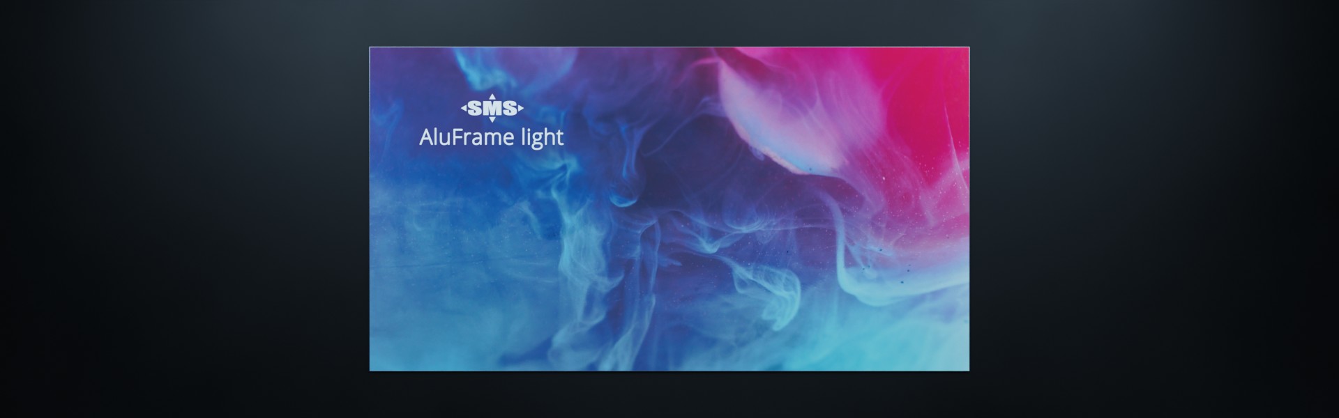 Aluminium-Textilrahmen AluFrame light. Wandbefestigung für Textilbanner zur Innenwerbung