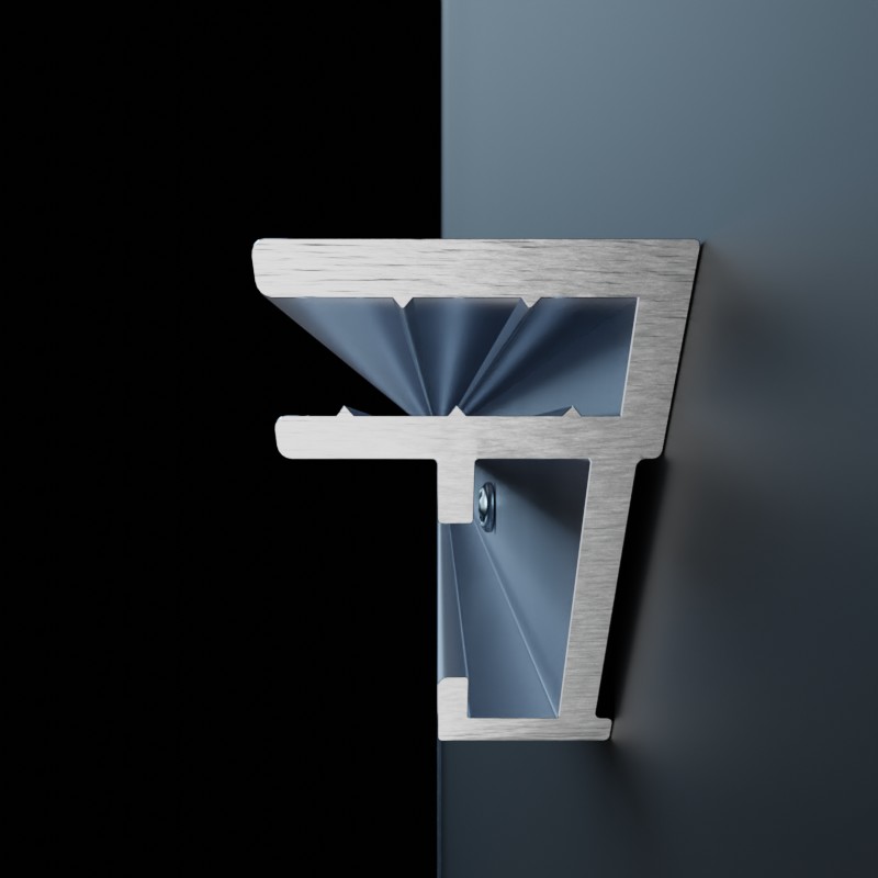 AluFrame light: Aluminium-Profilschiene im Querschnitt
