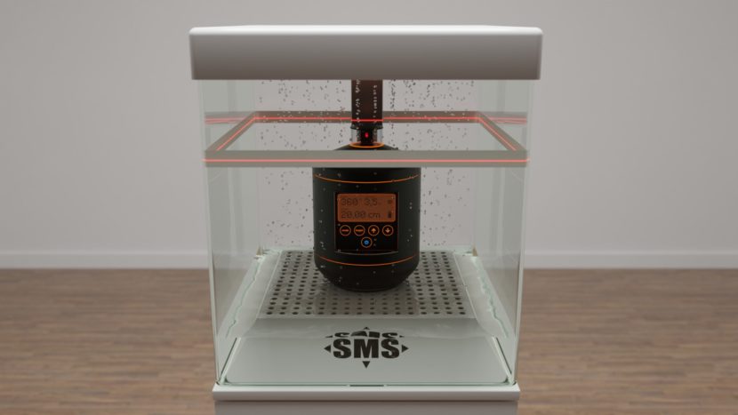 Sonderanfertigung eines Displays zur Ausstellung eines Laser-Meßgerätes