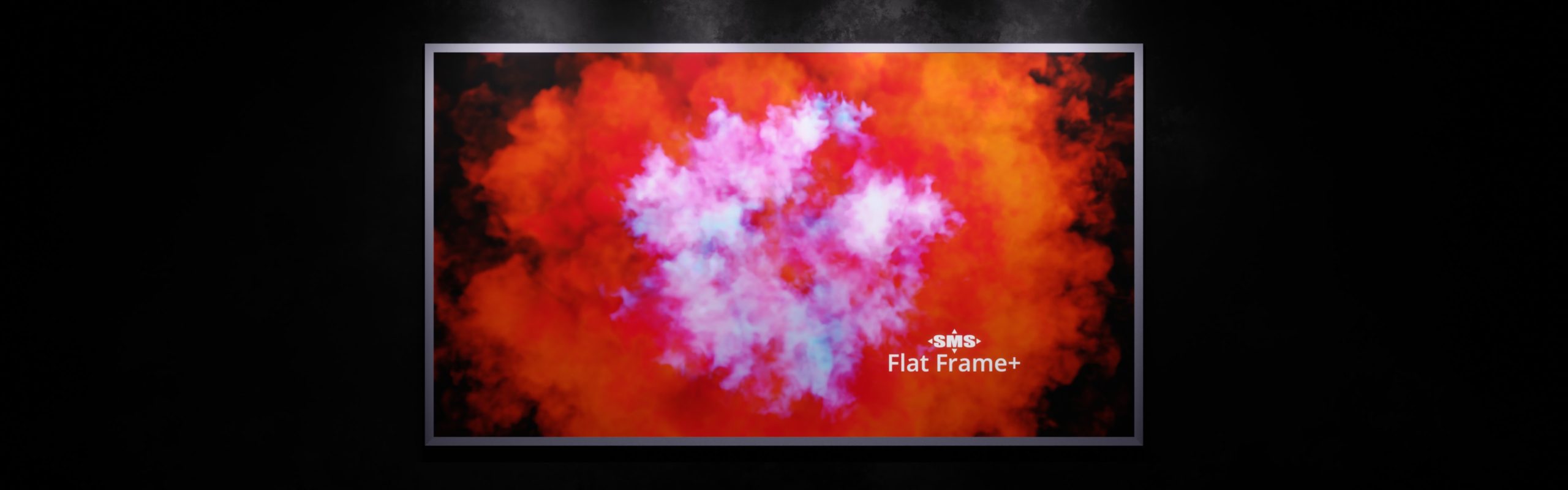 Flat Frame+: Beleuchtete Vorderansicht der Bannerbefestigung