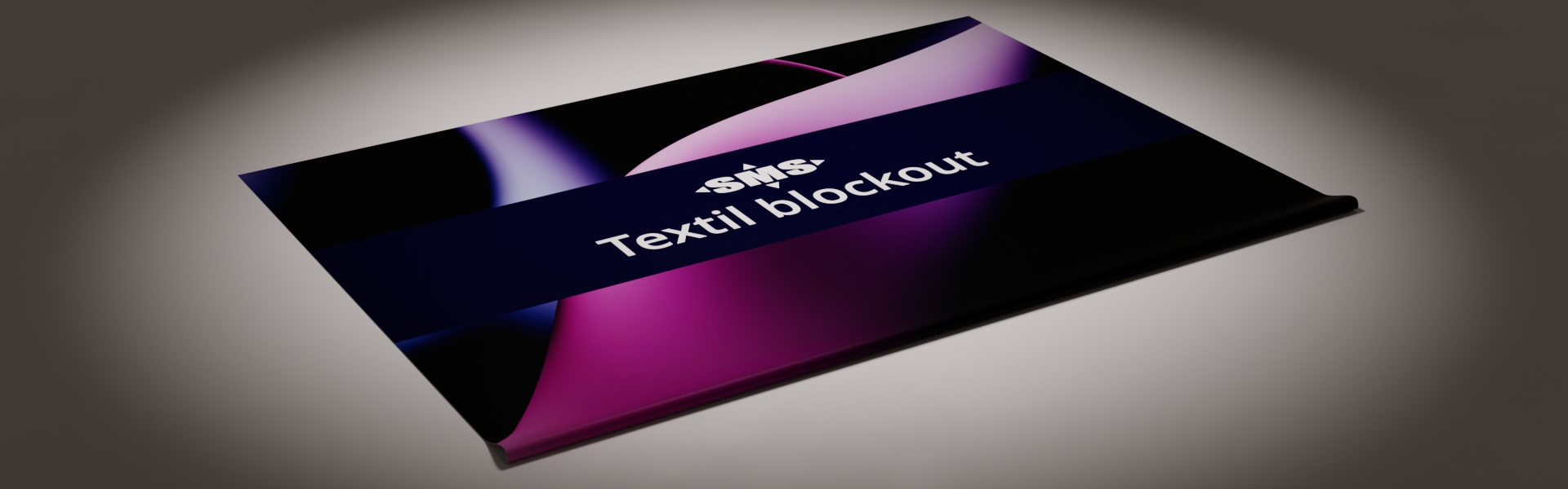 Stoffbanner: Textil blockout, Textildruck für die lichtundurchlässige Dekoration und Werbung in Innenräumen