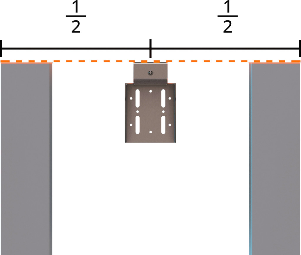 Montageposition der Mittelkonsole