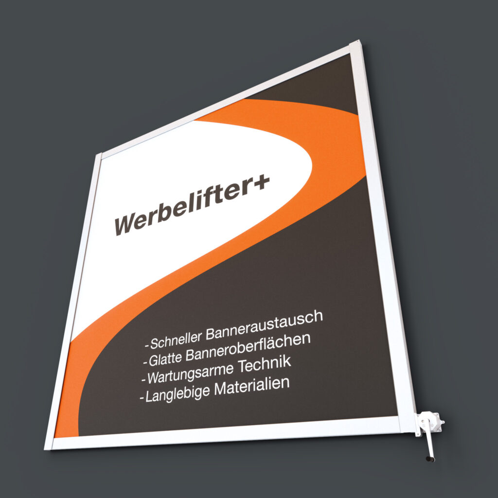 Rechte untere Ansicht des Werbelifter.