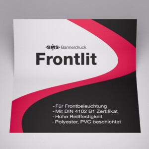 Frontlit, Bannerdruck: Material für frontbeleuchtete Werbebanner mit hochwertigem Digitaldruck. PVC-beschichtetes Polyestergewebe.