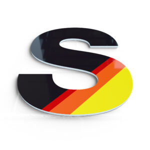 Hartschaum-Beispiel, Oberfläche: Foliendruck glänzend.